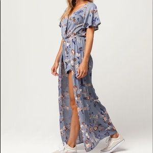 Angie Blue Floral Romper
